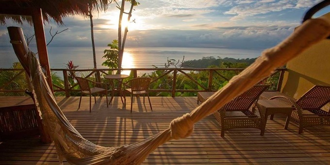 <p>Deep in the wilderness of the Osa Peninsula, you’ll find all sorts of creature comforts while staying in an individual high-end thatched roof bungalow at the Lapa Rios Lodge. Listed as one of the Unique Lodges of the World by National Geographic, the hotel is part of Boena Lodges sustainable eco resorts. Hotel amenities include shuttle from the local Puerto Jimenez airport, 2 guided hikes, swimming pool, happy hour slide show, plus 3 meals per day, which are organically sourced and served in an onsite restaurant. Bungalows are strung along a ridge overlooking the Pacific Ocean 350 feet above sea level. Surrounded by 1,000 acres of rare wild lowland rainforest, the different sized bungalows all have private balcony decks with stunning views of the ocean and jungle. You can hike to several beaches and onsite you’ll find yoga, reiki, massage and chi kung being offered. Local activities include guided hikes, horseback riding, and ocean activities plus tours to Corcovado National Park. Welcoming children aged 6 and over.</p>