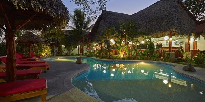 Colina del Mar offers a special experience overlooking Playa Samara while perched on a hilltop surrounded by jungle animals above the small town’s bustling tourist shops and restaurants. This charming three-star renovated hotel provides a tranquil setting with incredible sunsets, complimentary breakfast, a refreshing pool, tiki bar, and wifi. During the day you can walk or drive approximately one mile down to the beach and explore the town. Guests must be 12 years of age or older.